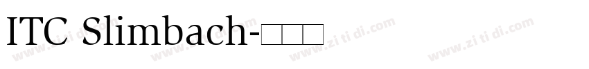 ITC Slimbach字体转换